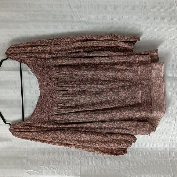Lucky Brand Smocked Peasant Top XXL - Picture 2 of 6